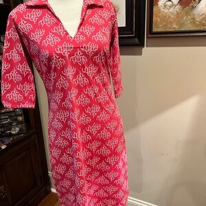 Katherine Way Coral and White Dress